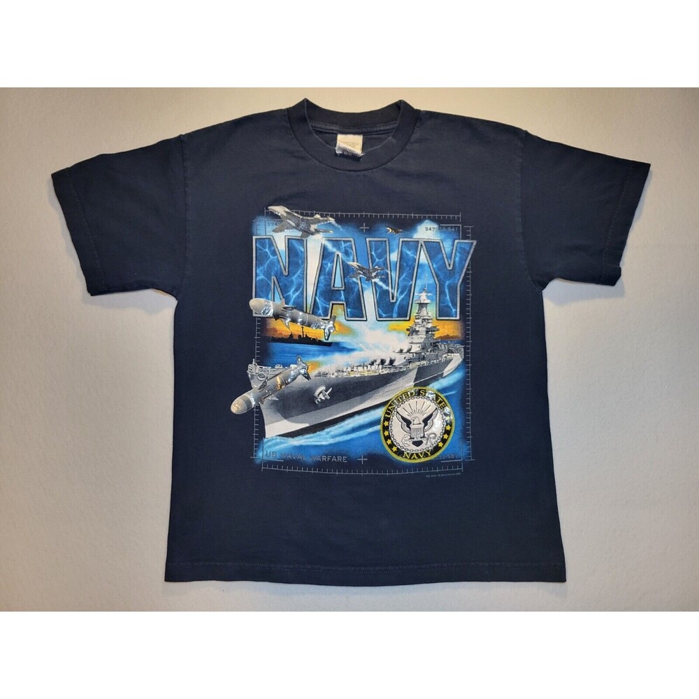 Vintage Y2K 2006 United States Navy Secret Service Battleship Jets Warefare M
